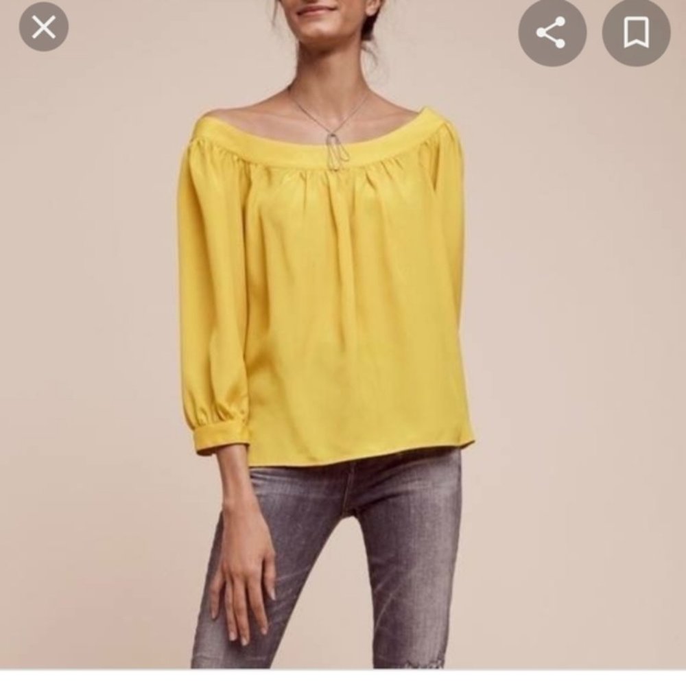 Maeve Mustard Yellow Blouse Marigold - Picture 2 of 12